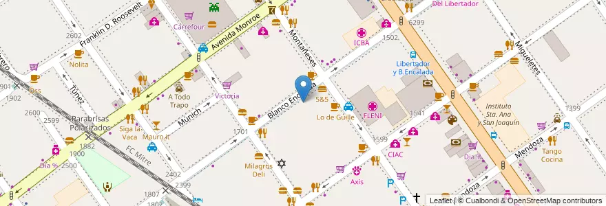 Mapa de ubicacion de Dionne, Belgrano en アルゼンチン, Ciudad Autónoma De Buenos Aires, ブエノスアイレス, Comuna 13.