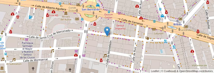 Mapa de ubicacion de Diplodocus Rock Bar en Испания, Мадрид, Мадрид, Área Metropolitana De Madrid Y Corredor Del Henares, Мадрид.