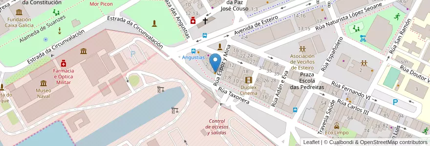 Mapa de ubicacion de Dique 2 en Espagne, Galice, A Corogne, Ferrol, Ferrol.