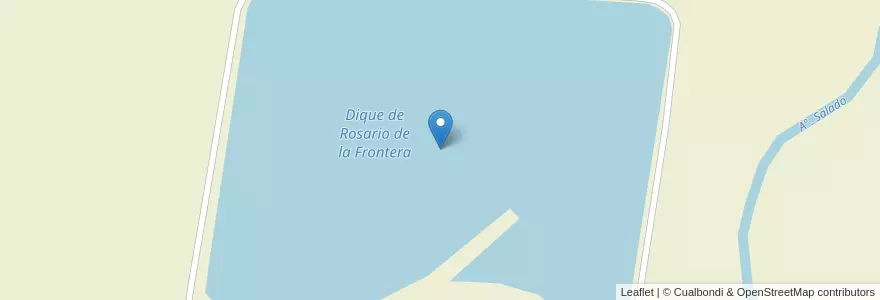 Mapa de ubicacion de Dique de Rosario de la Frontera en Argentine, Salta, Rosario De La Frontera, Municipio De Rosario De La Frontera.