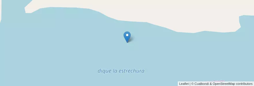 Mapa de ubicacion de dique la estrechura en アルゼンチン, サンルイス州, Juan Martín De Pueyrredón, Comisión Municipal De El Volcán.