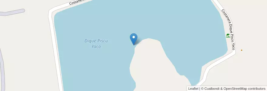 Mapa de ubicacion de Dique Piscu Yaco en アルゼンチン, Comisión Municipal De Cortaderas, サンルイス州, Chacabuco.