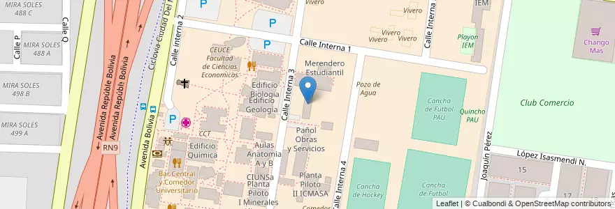 Mapa de ubicacion de Dirección de Automotores en アルゼンチン, サルタ州, Capital, Municipio De Salta, Salta.