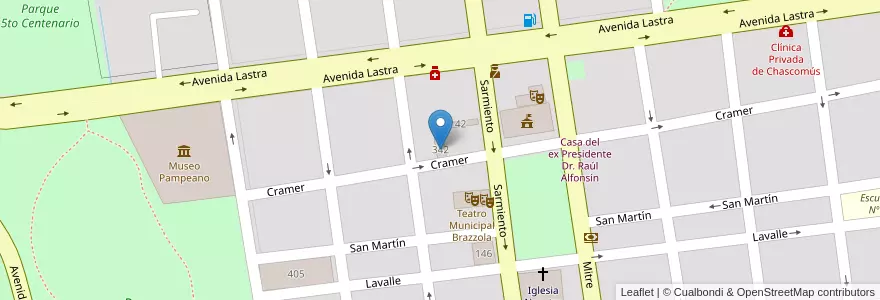 Mapa de ubicacion de Direcciòn de Familia en Argentina, Buenos Aires, Partido De Chascomús.