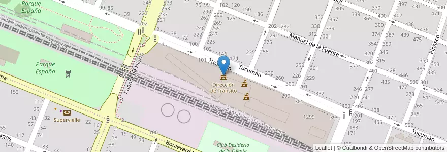 Mapa de ubicacion de Dirección de Tránsito en الأرجنتين, بوينس آيرس, Partido De Pergamino.