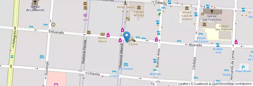 Mapa de ubicacion de Dirección General de Estadísticas en アルゼンチン, サルタ州, Capital, Municipio De Salta, Salta.