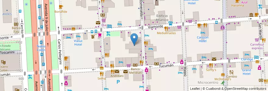 Mapa de ubicacion de Dirección General de Rentas, San Nicolas en Argentina, Autonomous City Of Buenos Aires, Comuna 1, Autonomous City Of Buenos Aires.