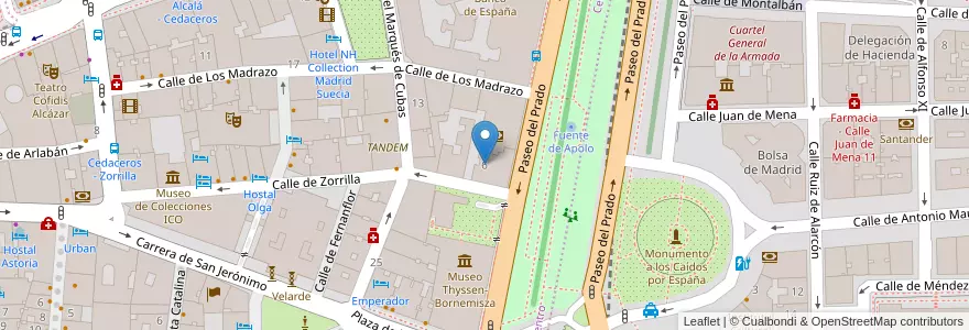 Mapa de ubicacion de Dirección General del Tesoro y Política Financiera en Espanha, Comunidade De Madrid, Comunidade De Madrid, Área Metropolitana De Madrid Y Corredor Del Henares, Madrid.