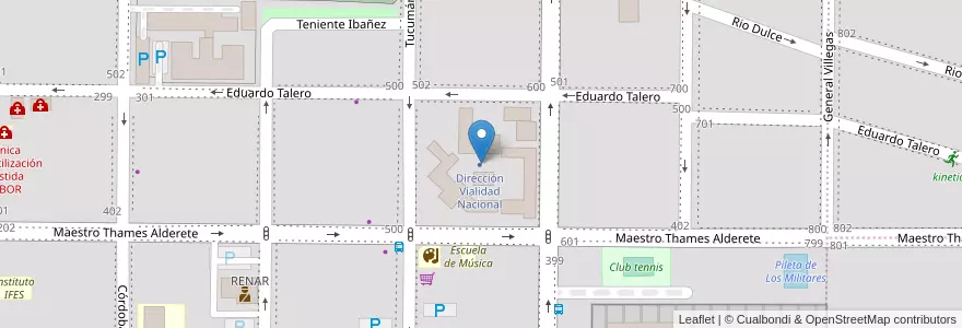 Mapa de ubicacion de Dirección Vialidad Nacional en Argentinien, Chile, Provinz Neuquén, Departamento Confluencia, Municipio De Neuquén, Neuquén.