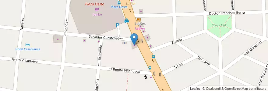 Mapa de ubicacion de Directo De Fábrica en Arjantin, Buenos Aires, Partido De Morón, Castelar.