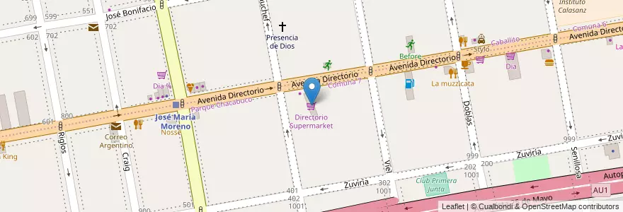 Mapa de ubicacion de Directorio Supermarket, Parque Chacabuco en 阿根廷, Ciudad Autónoma De Buenos Aires, 布宜诺斯艾利斯.