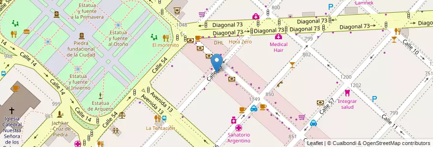 Mapa de ubicacion de Discapacitados, Casco Urbano en Arjantin, Buenos Aires, Partido De La Plata, La Plata.