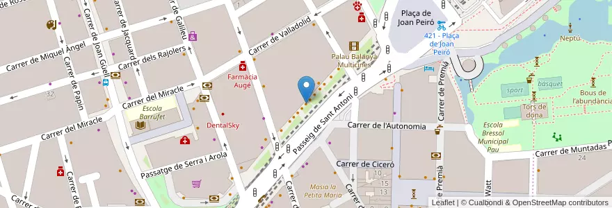 Mapa de ubicacion de Disco Bar Joe's en スペイン, カタルーニャ州, Barcelona, バルサルネス, Barcelona.