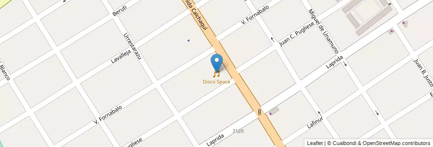 Mapa de ubicacion de Disco Space en Argentina, Buenos Aires, Partido De Quilmes, Quilmes.