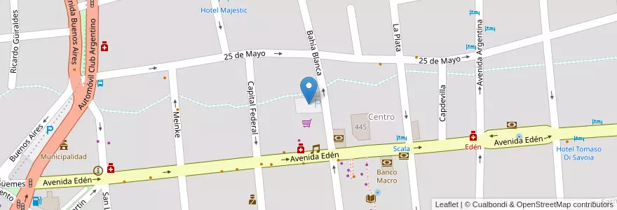 Mapa de ubicacion de Disco Supermercado Parking en Arjantin, Córdoba, Departamento Punilla, Pedanía San Antonio, Municipio De La Falda.
