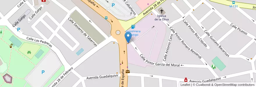Mapa de ubicacion de Discoteca B3 en Espanha, Andaluzia, Sevilla, Dos Hermanas.