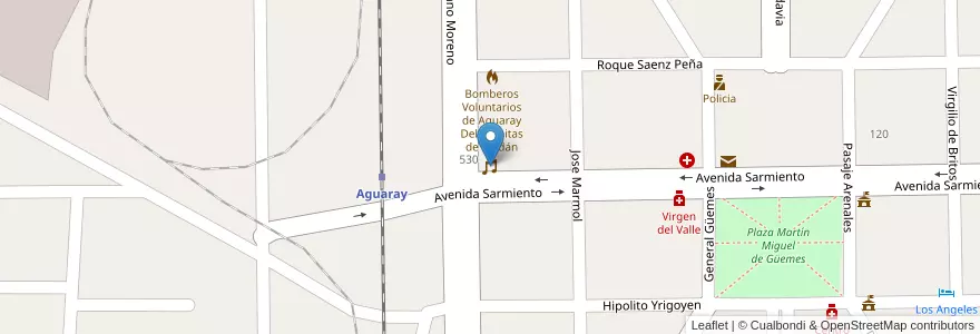 Mapa de ubicacion de Discoteca KENZO en 阿根廷, Salta, General San Martín, Municipio De Aguaray, Aguaray.