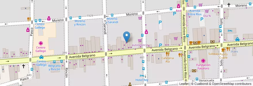 Mapa de ubicacion de Diseño Actual, Balvanera en Arjantin, Ciudad Autónoma De Buenos Aires, Comuna 3, Buenos Aires.