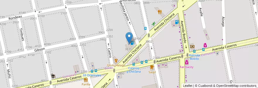 Mapa de ubicacion de Diseño en accesorios, Boedo en アルゼンチン, Ciudad Autónoma De Buenos Aires, Comuna 5, Comuna 4, ブエノスアイレス.