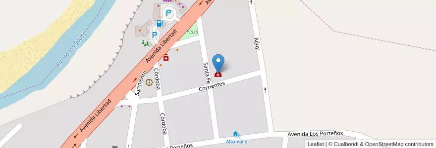 Mapa de ubicacion de Dispensario en Аргентина, Кордова, Departamento San Alberto, Municipio De Nono, Pedanía Nono, Nono.