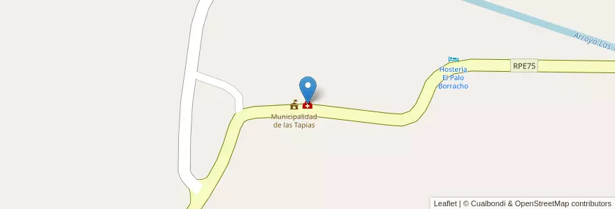 Mapa de ubicacion de Dispensario en 阿根廷, Córdoba, Departamento San Javier, Pedanía Rosas, Comuna De Las Tapias.