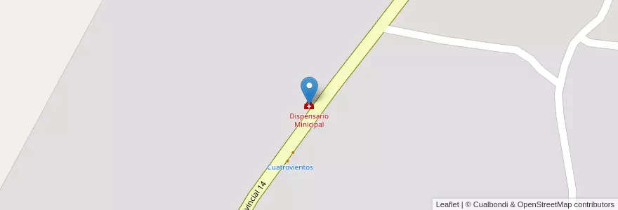 Mapa de ubicacion de Dispensario Minicipal en Argentina, Córdova, Departamento San Javier, Pedanía San Javier, Municipio De San Javier Y Yacanto.