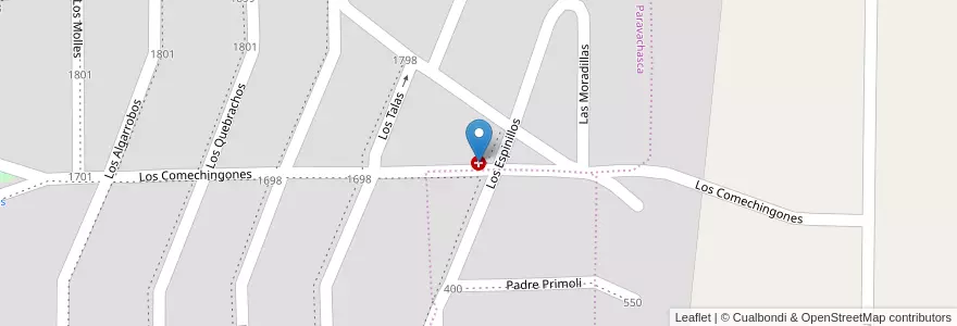 Mapa de ubicacion de Dispensario N°12 en Arjantin, Córdoba, Departamento Santa María, Pedanía Alta Gracia, Municipio De Alta Gracia, Alta Gracia.
