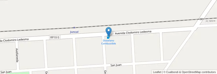 Mapa de ubicacion de Distefano Combustible en 阿根廷, Santa Fe, Departamento Constitución, Municipio De Juncal, Juncal.