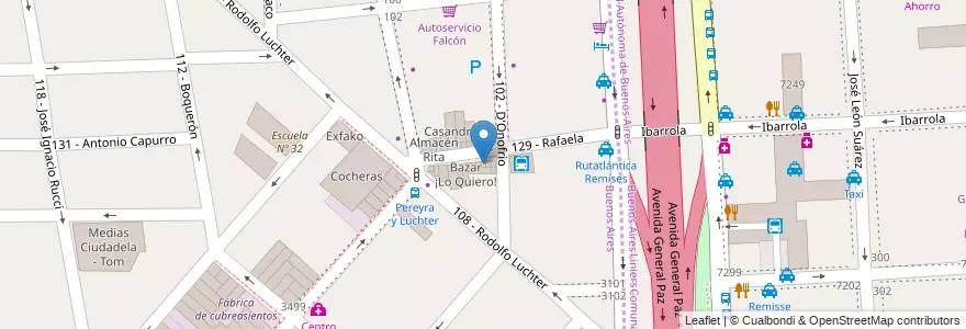 Mapa de ubicacion de Distribuidora Centauro en Argentina, Buenos Aires, Partido De Tres De Febrero, Ciudadela.