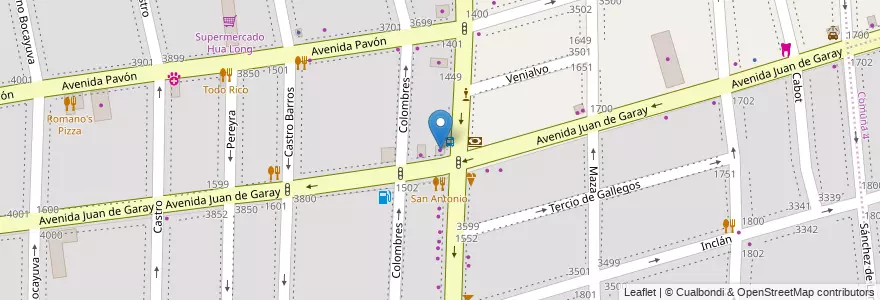 Mapa de ubicacion de Distribuidora RH, Boedo en Аргентина, Буэнос-Айрес, Comuna 5, Буэнос-Айрес.