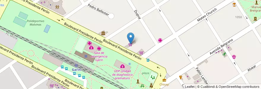 Mapa de ubicacion de Distribuidora Rossi en Argentinië, Buenos Aires, Partido De Escobar, Garín.