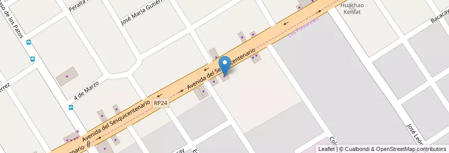 Mapa de ubicacion de Distribuidora San Sebastian en Arjantin, Buenos Aires, Partido De Malvinas Argentinas, Los Polvorines.