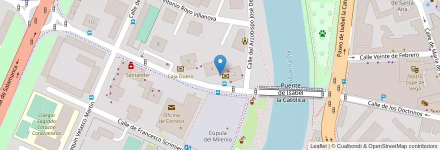 Mapa de ubicacion de Distrito 14 Café en Espagne, Castille-Et-León, Valladolid, Valladolid.