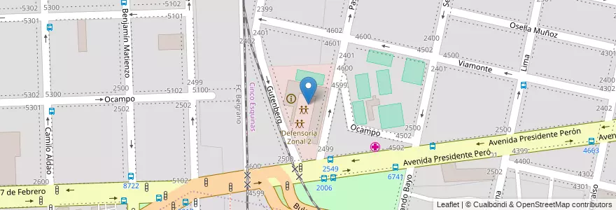Mapa de ubicacion de Distrito Oeste Pelipe Moré en 아르헨티나, Santa Fe, Departamento Rosario, Municipio De Rosario, 로사리오.