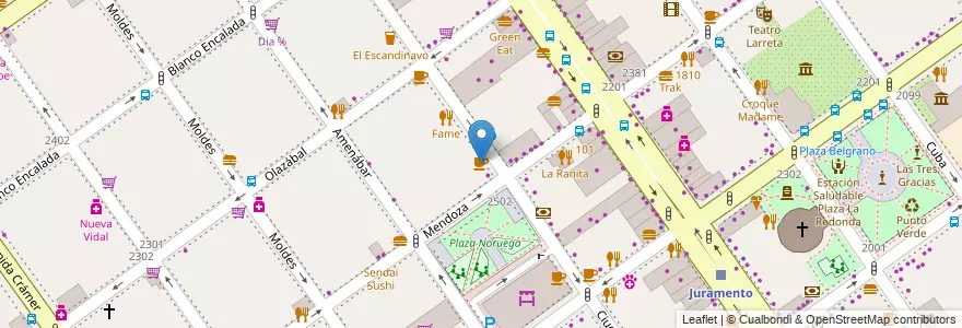 Mapa de ubicacion de Diva, Belgrano en アルゼンチン, Ciudad Autónoma De Buenos Aires, ブエノスアイレス, Comuna 13.