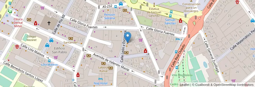 Mapa de ubicacion de Divinos Taberna en اسپانیا, آستوریاس, آستوریاس, Oviedo.