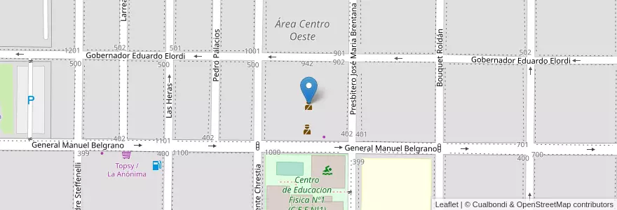 Mapa de ubicacion de Division Asuntos Internos en Argentina, Chile, Neuquén, Departamento Confluencia, Municipio De Neuquén, Neuquén.