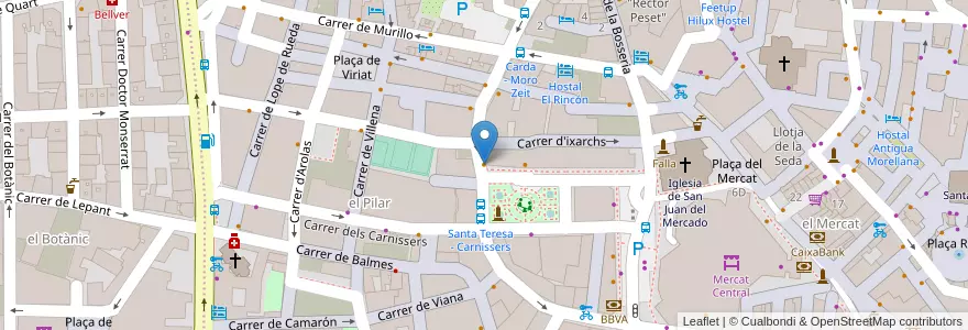 Mapa de ubicacion de DJango en España, Comunitat Valenciana, València / Valencia, Comarca De València, València.