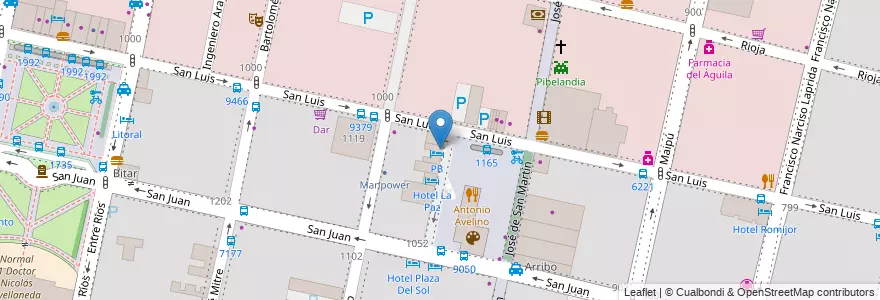 Mapa de ubicacion de D'jembe en アルゼンチン, サンタフェ州, Departamento Rosario, Municipio De Rosario, ロサリオ.