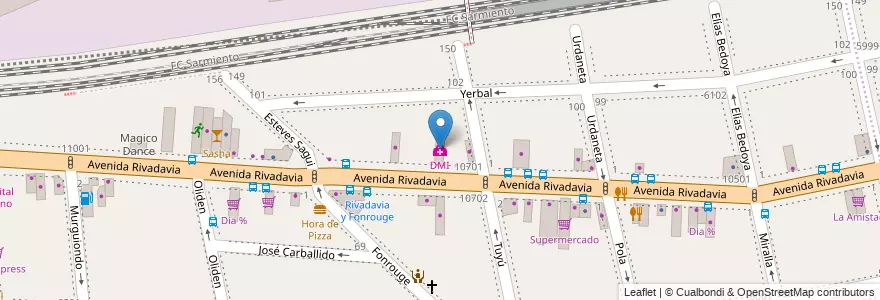 Mapa de ubicacion de DMI, Liniers en Argentina, Ciudad Autónoma De Buenos Aires, Comuna 9, Buenos Aires, Comuna 10.