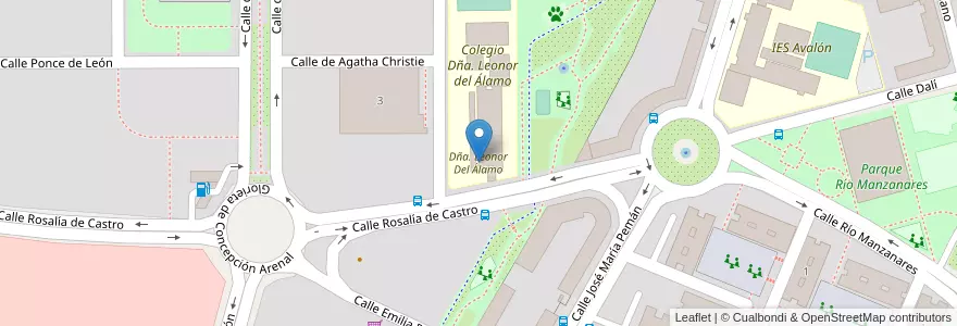Mapa de ubicacion de Dña. Leonor Del Álamo en 西班牙, Comunidad De Madrid, Comunidad De Madrid, Comarca Sur, Valdemoro.