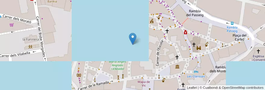Mapa de ubicacion de D.O. Brasa en España, Catalunya, Barcelona, Osona, Vic.