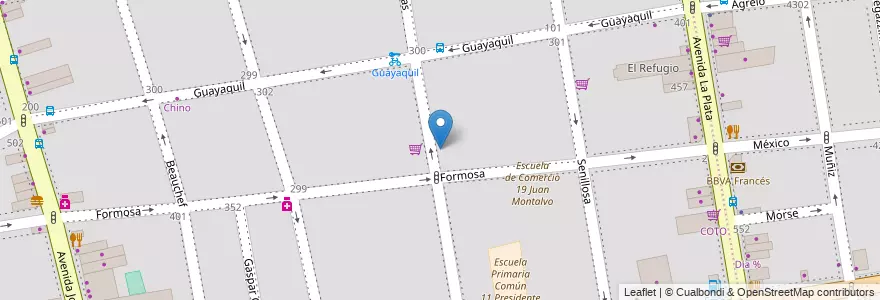 Mapa de ubicacion de Doblas Kindergarten Cecilia A. Mc'Allister, Caballito en 阿根廷, Ciudad Autónoma De Buenos Aires, 布宜诺斯艾利斯, Comuna 6.