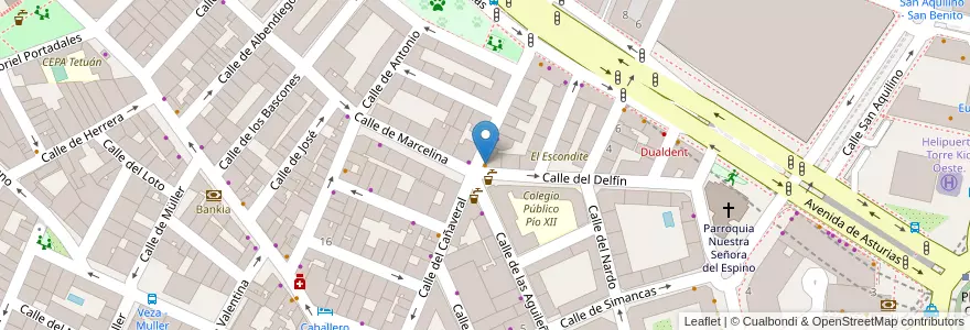 Mapa de ubicacion de Doble V en إسبانيا, منطقة مدريد, منطقة مدريد, Área Metropolitana De Madrid Y Corredor Del Henares, مدريد.