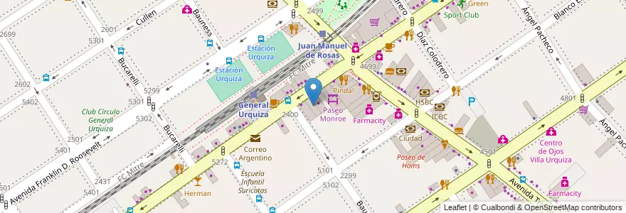 Mapa de ubicacion de Dobos, Villa Urquiza en Argentinië, Ciudad Autónoma De Buenos Aires, Comuna 12, Buenos Aires.