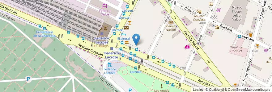 Mapa de ubicacion de Doctor Ahorro, Chacarita en Аргентина, Буэнос-Айрес, Буэнос-Айрес, Comuna 15.