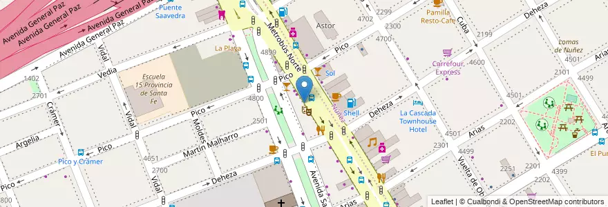 Mapa de ubicacion de Doctor Ahorro, Saavedra en Arjantin, Ciudad Autónoma De Buenos Aires, Buenos Aires, Comuna 13.