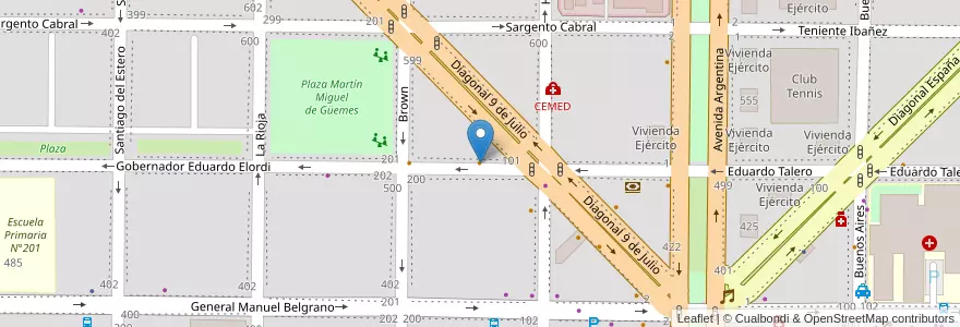 Mapa de ubicacion de Doctor Bar (ex-Amelie Bar) en Argentina, Chile, Neuquén Province, Departamento Confluencia, Municipio De Neuquén, Neuquén.