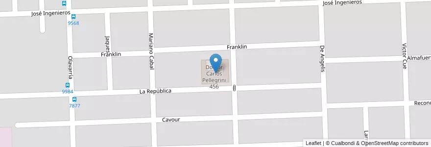 Mapa de ubicacion de Doctor Carlos Pellegrini 456 en Argentinië, Santa Fe, Departamento Rosario, Municipio De Rosario, Rosario.