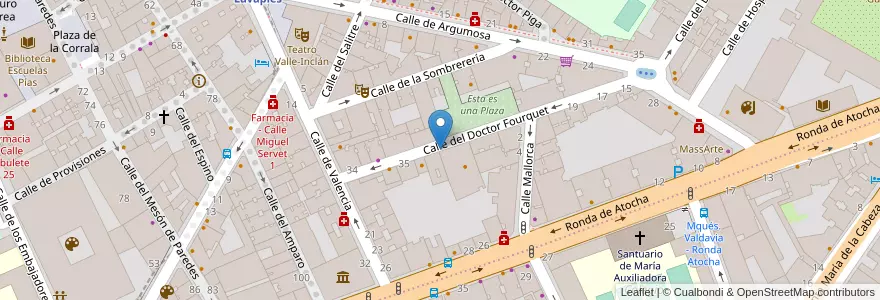 Mapa de ubicacion de DOCTOR FOURQUET, CALLE, DEL,31 en إسبانيا, منطقة مدريد, منطقة مدريد, Área Metropolitana De Madrid Y Corredor Del Henares, مدريد.